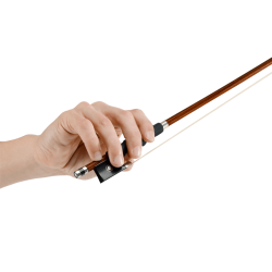 Buegreb til violin-, bratsch- eller cellobue, udf�rt i sort gummi