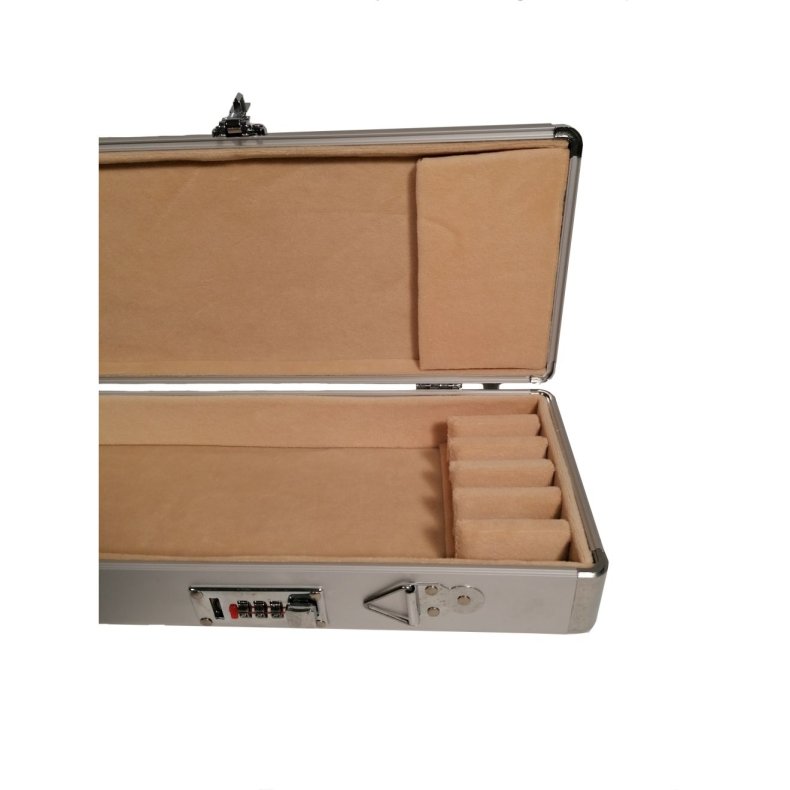 Aluminiumsetui til 6 buer, (violin, bratsch eller cello)<br>Letv�gtsetui - kun 1,7 kg - strop medf�lger