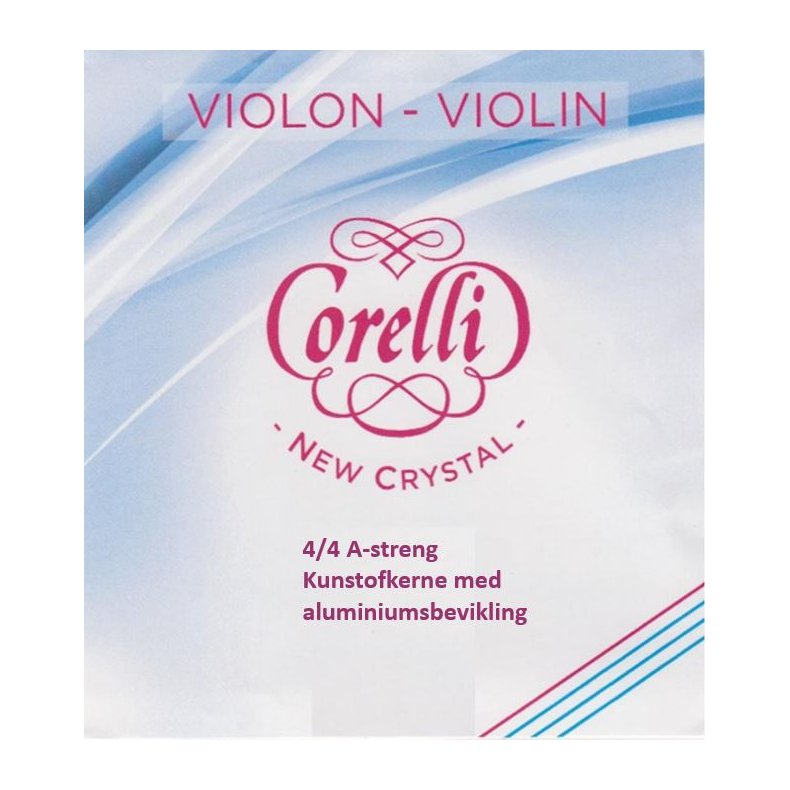 Corelli Crystal, Violin A-streng, 4/4, Kunststofkerne med aluminiumsbevikling