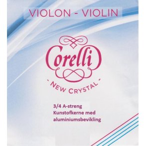 Corelli Crystal, Violin A-streng, 3/4, Medium, Kunststofkerne med aluminiumsbevikling