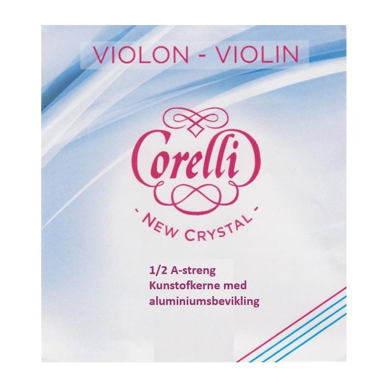 Corelli Crystal, Violin A-streng, 1/2, Medium, Kunststofkerne med aluminiumsbevikling