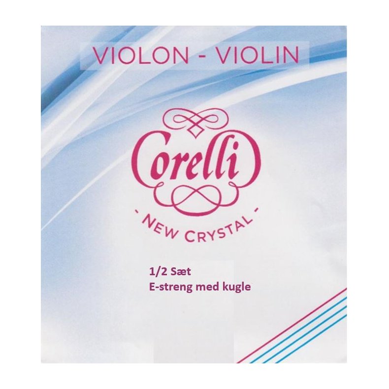 Corelli Crystal, Violin ST, 1/2, E med kugle, Medium <br>(S003+S006+S009+S012)