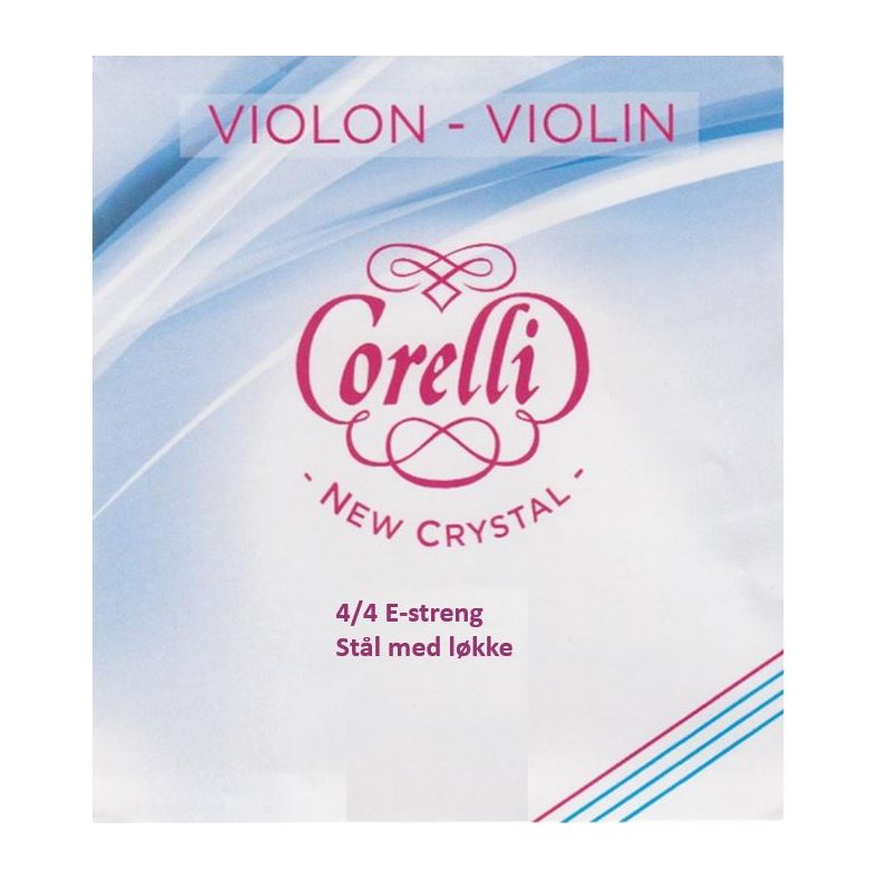Corelli Crystal, Violin E-streng, 4/4, Stl m. lkke