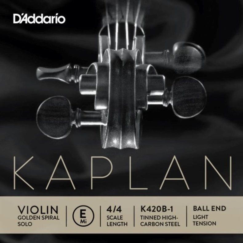 <br>Kaplan Violin Golden Spiral Solo, E streng med kugle<br>
