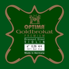 Optima Goldbrokat, Premium brassed, Violin E-streng, Stl m. kugle